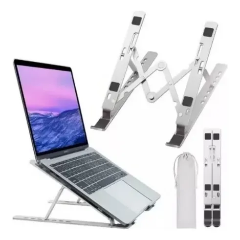 Base Metálica Plegable Para Laptop Portátil Soporte De Mesa