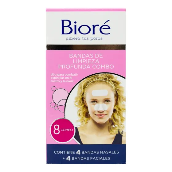 Biore Bandas De Limpieza Profunda Combo Nasales Facial 8u