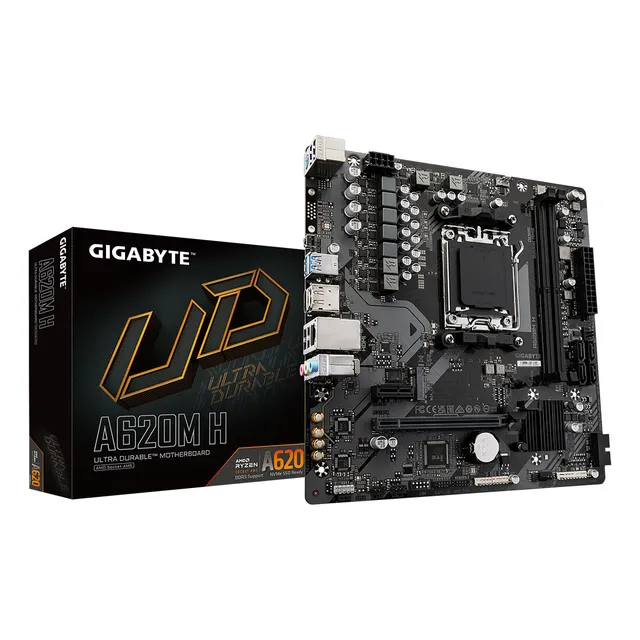 Tarjeta Madre Gigabyte Micro-atx A620m H S-am5 Amd 96gb Ddr5 Color Negro