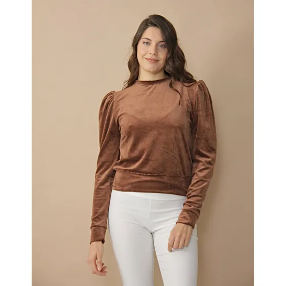 Buzo Mujer Cuello Redondo Soluna Moda Manga Princesa