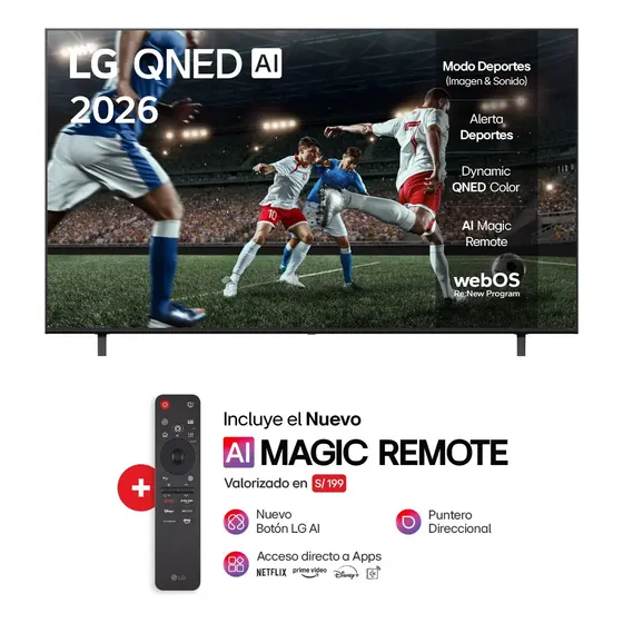 Televisor 55 LG Uhd 4k Thinq Ai 55qned73asa (2026) | Cuotas sin interés