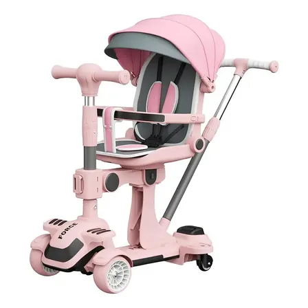 Triciclo Scooter 2 En 1 Lubabycas Rosado
