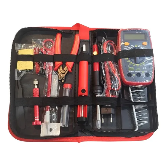Kit De Herramientas D Electrónica, 11 Pzas, Soldador, Tester