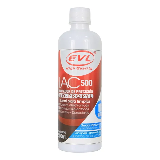 Isopropílico Alcohol Para Limpieza Fibra Óptica 500ml