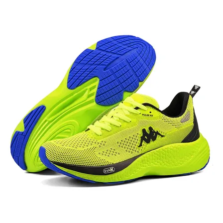 Tênis Kappa Pulse Rx Unissex Corrida Conforto Amarelo Limão-royal 43