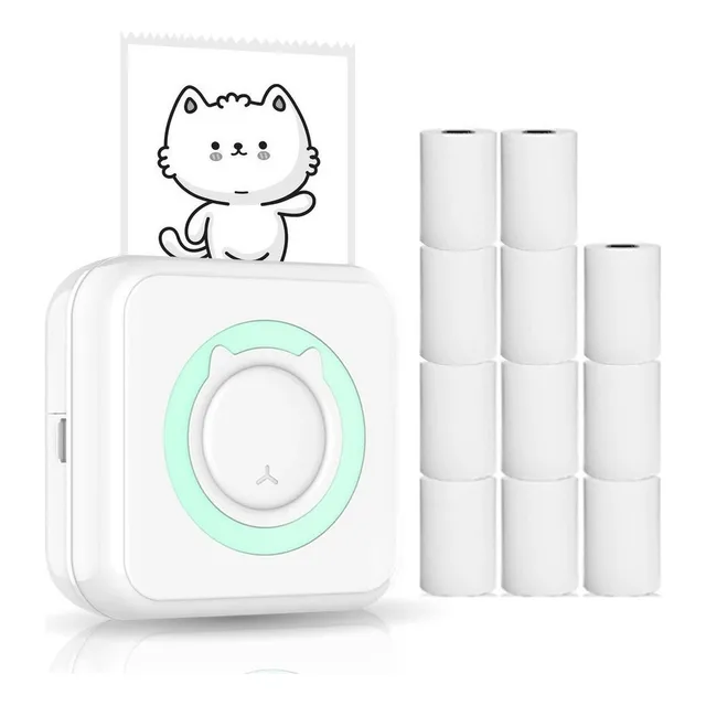 . Mini Impresora Fotográfica De Papel Térmico + 11 Rollos