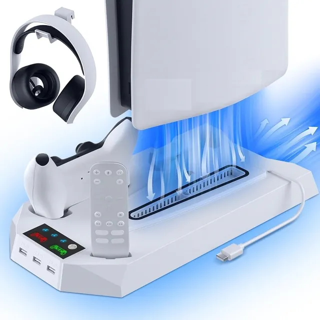 Ventilador Ps5 Slim Disc / Digital Multifuncion Cargador