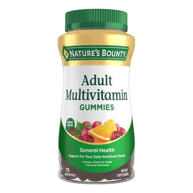 Multivitamina Para Adultos Nature's Bounty 75 Gomitas Naranja