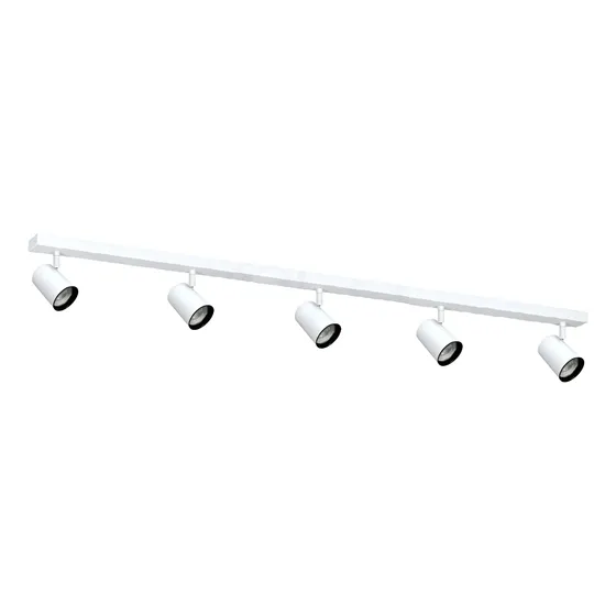 Aplique Barral Riel 1 Metro 5 Luces Led 7w Completo Spots Direccionables Plafón Móvil Minimalista Incluye Lámparas Led