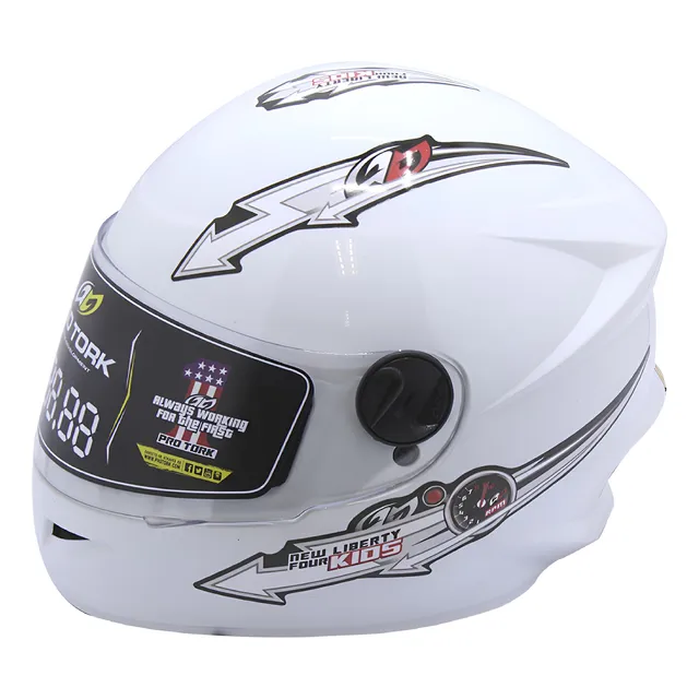 Casco Moto Integral Protork  Liberty Four Kids Blanco T54