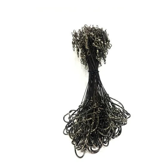 Anzol Encastoado Flexivel 6/0 4330 Black 15 Pcs Cabo Torcido