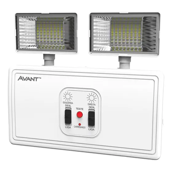 Luminária Bloco Luz De Emergência 5w Bivolt 6000k 600lm Led