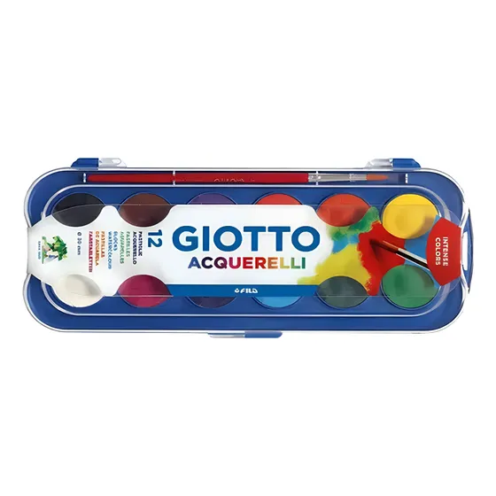 Acuarelas Giotto 12 Colores Estuche Pinceles Listo Para Usar