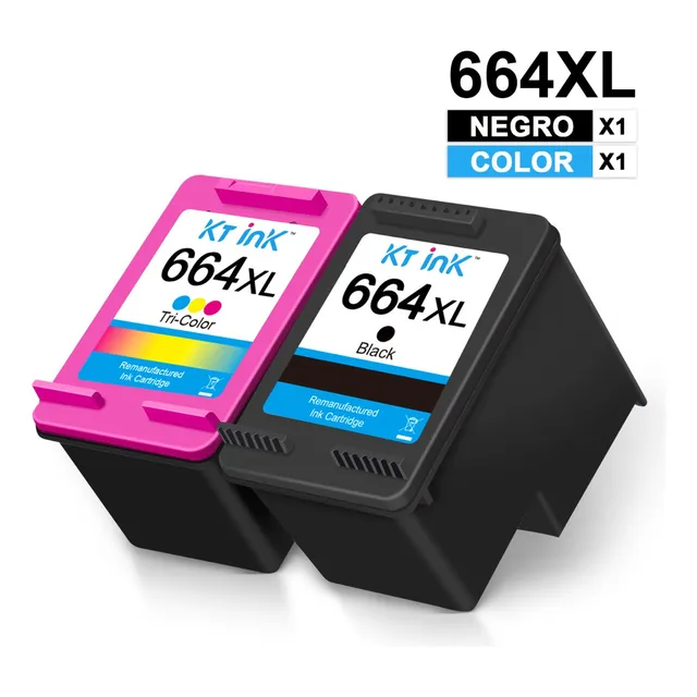 Uso De Cartucho De Tinta Compatible Para Hp 664xl, Color Neg