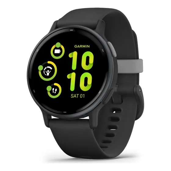 Smartwatch Garmin Vívoactive Vivoactive 5 display de 1.2" con correa de silicona color negro y caja color preto