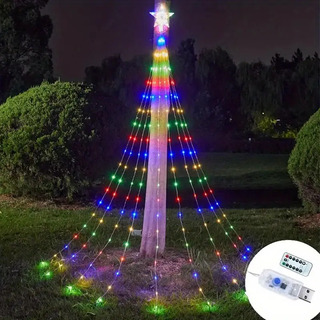 Nuevas Luces Led Tipo Cascada Con Forma De Estrella, 198 Uni Nuevas Luces Led Tipo Cascada Con Forma De Estrella, 198 Uni