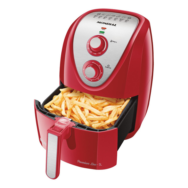 Fritadeira Sem Óleo Mondial Afn-50 Premium Line Inox 5l 220v Cor Vermelho Voltagem 220v Fritadeira Sem Óleo Mondial Afn-50 Premium Line Inox 5l 220v Cor Vermelho Voltagem 220v