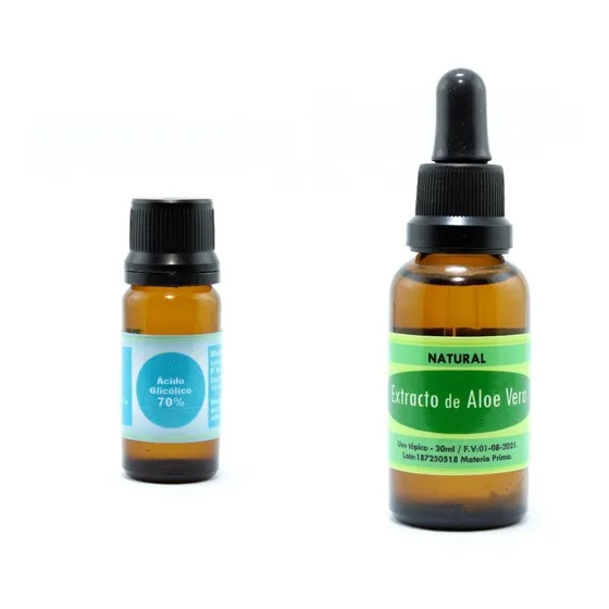 Ácido Glicólico 70% 10 Ml. Aloe Vera Post-peeling 30 Ml