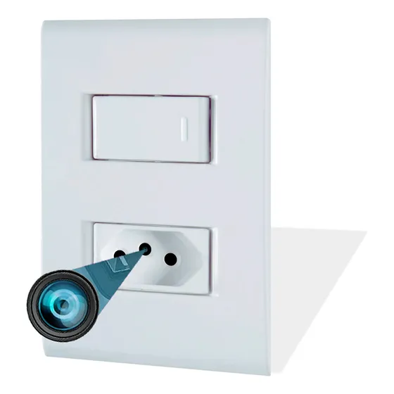Tomada Espiã Ip Wi-fi Customizada + Cartão Sd 32gb