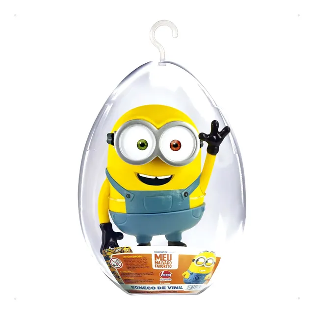 Boneco No Ovo Páscoa Minions Bob Vinil Lider Brinquedos
