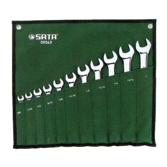 Juego De Llaves Combinadas 11 Pzs 3/8''-1'' Sata 09068