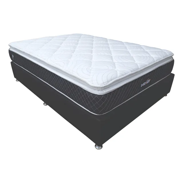 Colchon Matrimonial Wendy Aniversario + Base De Cama