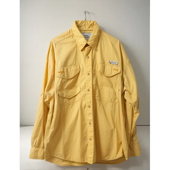 Camisa Columbia 100% Original Talla M L Hombre Amarilla