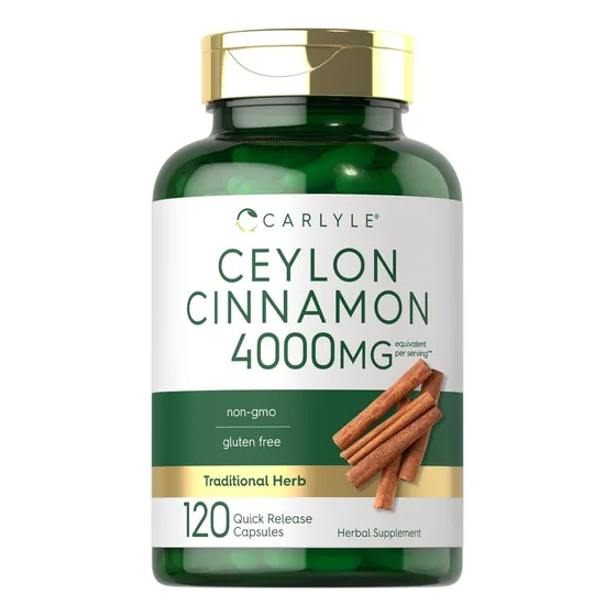 Suplemento Carlyle De Canela De Ceilán 2000 Mg 120 Cápsulas