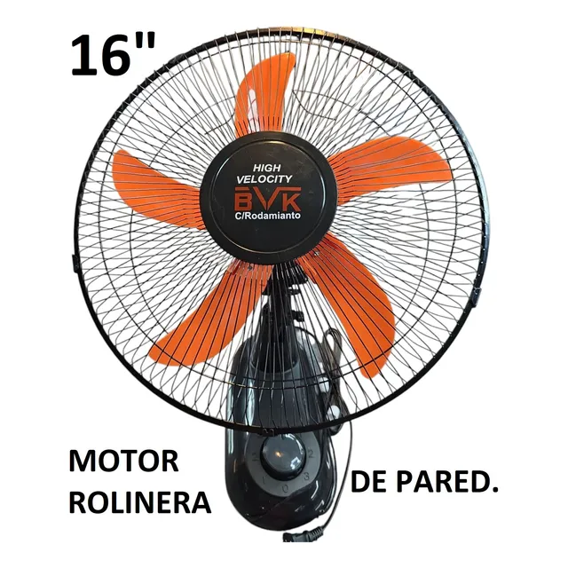 Ventilador De Pared 16 Motor Rolinera 3 Velocidades 3469