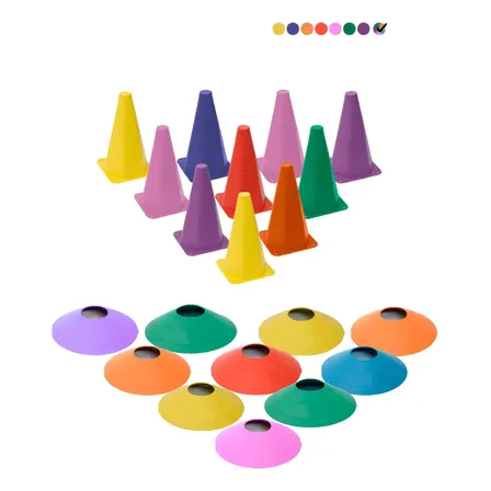 Kit Agilidade 10 Cones+10 Chapeu Chines Multicolorido