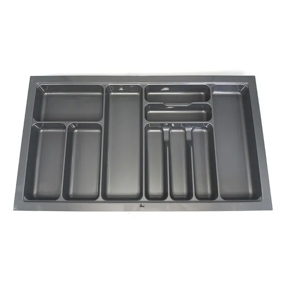 Cubertero Gris Plástico Abs Módulo 90 Cm Marca Bari 