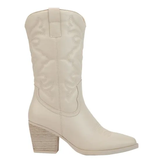 Bota Vaquera Texana Larga Tacon Mujer Tierra Bendita 1103646