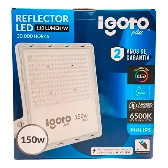 Reflector Igoto Ig-rl150 Led 150w 6500k Luz Blanca Ip66