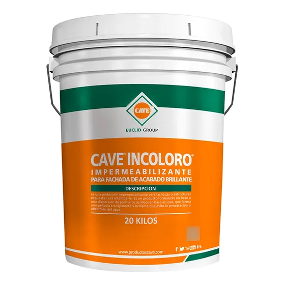 Cave Incoloro - Impermeabilizante Para Fachadas, Balde 20 Lt