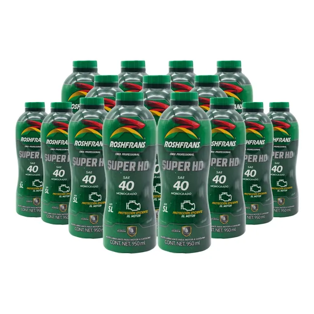 Aceite De Motor Roshfrans Botella Sae 40 950 Ml Caja 15 Pzas