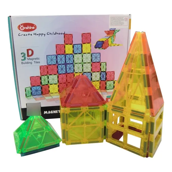 Bloques Para Armar 3d Magnéticos 32 Piezas