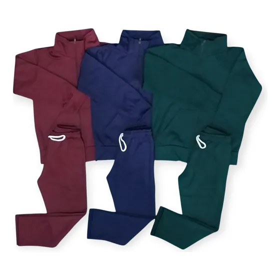 Conjunto Escolar Jogging Campera Algodon Acetato Buzo Color Azul Acetatofrizz Liviano T/ 8