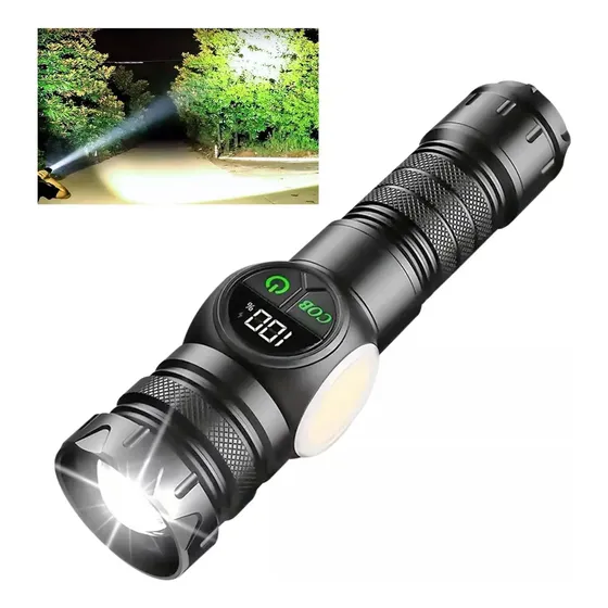 Anbolm ANSTAR06 Lámpara Táctica Led 120000 Lúmenes Led Linterna Ultra Potente Con 9 Modos De Iluminación