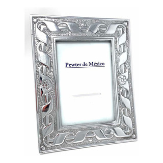 Porta Retrato Marco Cadena Foto 5x7 Medida 22x28 Cm Pewter Porta Retrato Marco Cadena Foto 5x7 Medida 22x28 Cm Pewter