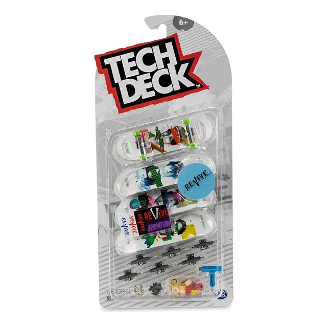 Pack 4 Tech Deck Fingerboard + Accesorios Patineta Dedos