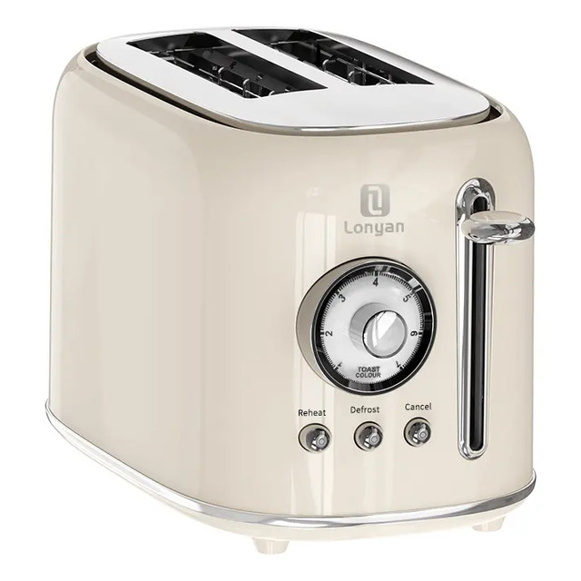 Torradeira Elétrica 800w Inox Com 7 Níveis De Tostagem Bege 220v