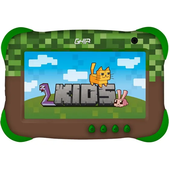 Tablet Kids Ghia 7 Pulgadas 2gb Ram 32gb Memoria Android 13 Minecraft Color Verde Modelo GK133M2