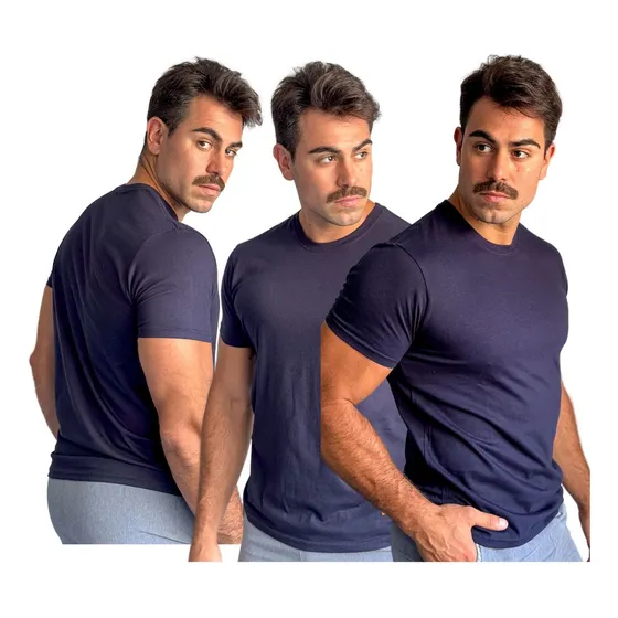 Pack X3 Remera Isu Algodón Lisa Hombre