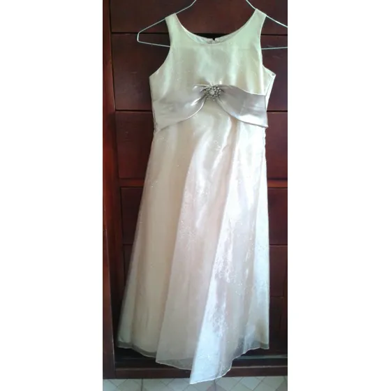 Vestido Formal Color Dorado De Niña Marca Good Girl Talla 10