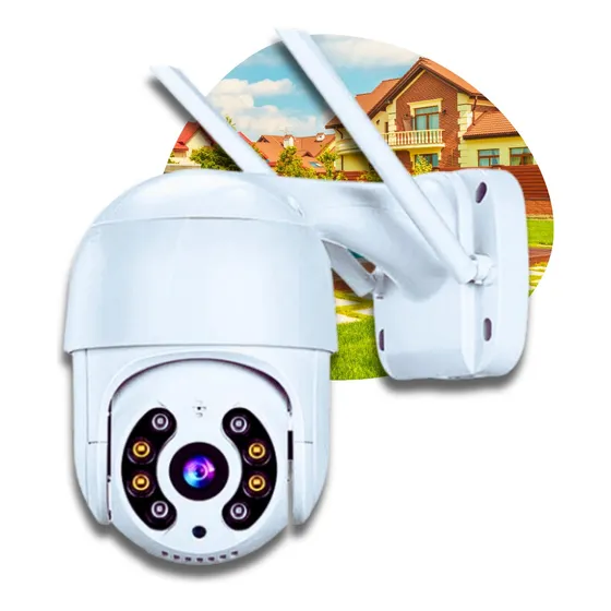 Câmera Externa De Segurança Wifi Ip 360º Graus Wifi Full Hd