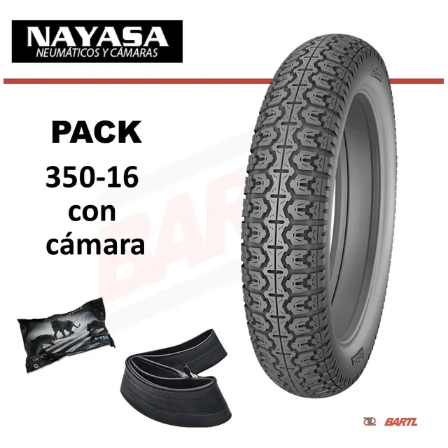 Cubierta Moto 350-16 Nayasa Ey210 Con Cámara