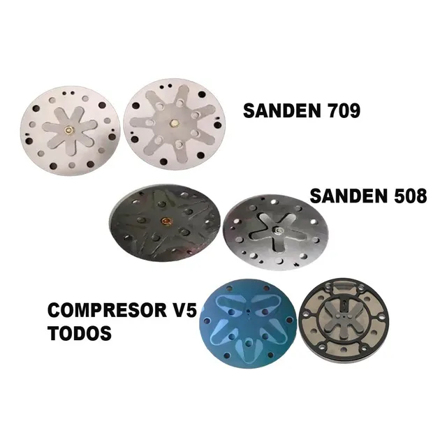 Flaperas Plato  Válvula Compresores V5  Sanden 508 709