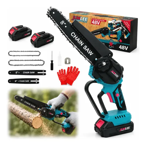 Mini Motosserra Tssaper TSEL6P-2B Eletrosserra Com 2 Baterias 21v