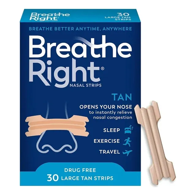 Antironquido Tiras Nasales Breathe Right Dejar De Roncar30 U