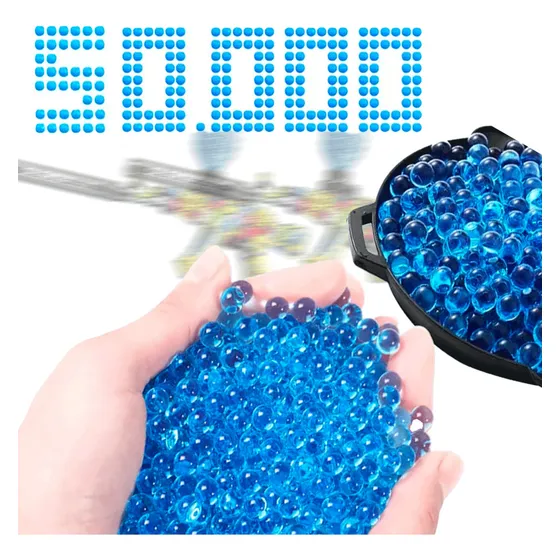 50.000 Bolinhas Arminha Gel Munição Brinquedo Ak47 Arma Metralhadora Elétrica Automática